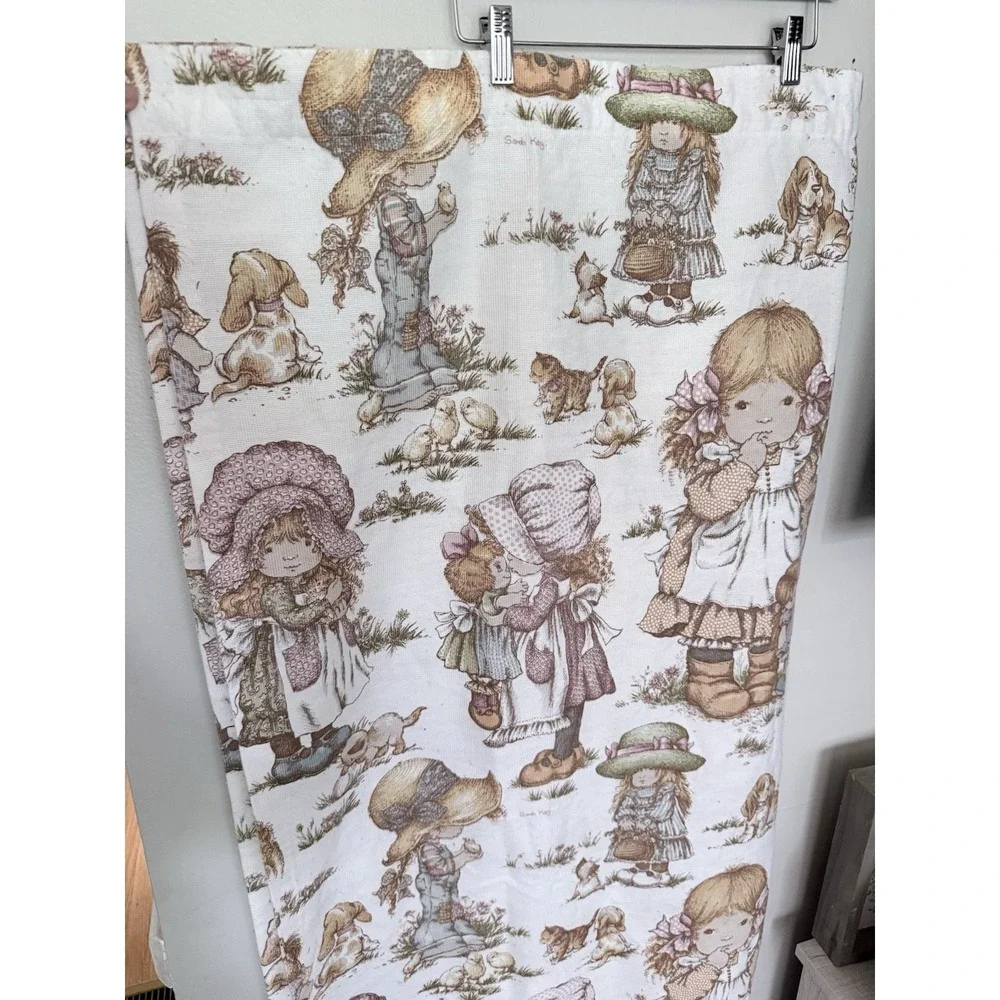 Sarah Kay Retro Kitsch‎ Holly Hobbie Pair Of Curtain Panels 70s Cottage Whimsy